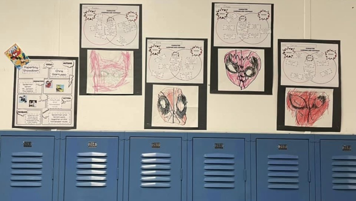 GenHarding's tweet photo. Week 1 of using comic books to teach ELA to my little guys with autism. #SpiderMan @Marvel @MarvelStudios @TomHolland1996 @SylvaniaSchools https://t.co/73umgkloKg