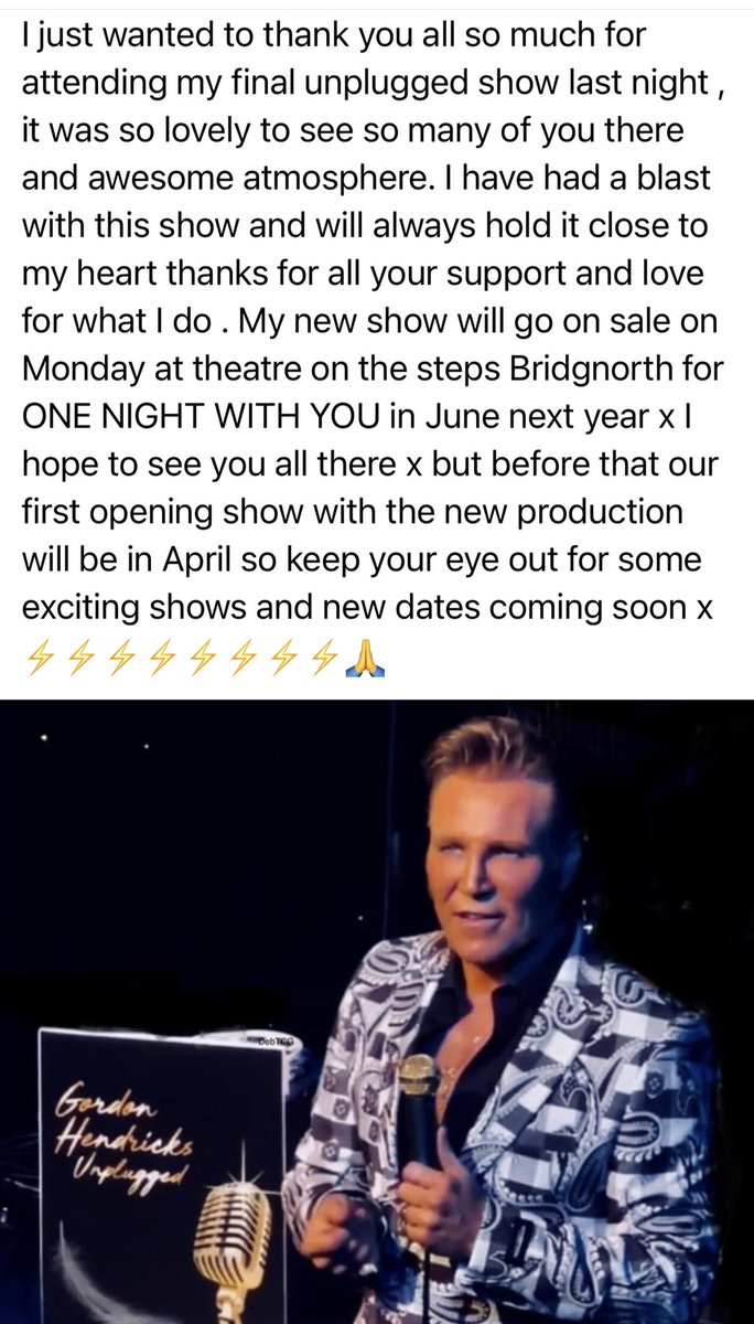 gordonEP1977's tweet photo. Thank you all so much for last night https://t.co/m2Q1uWE81f
