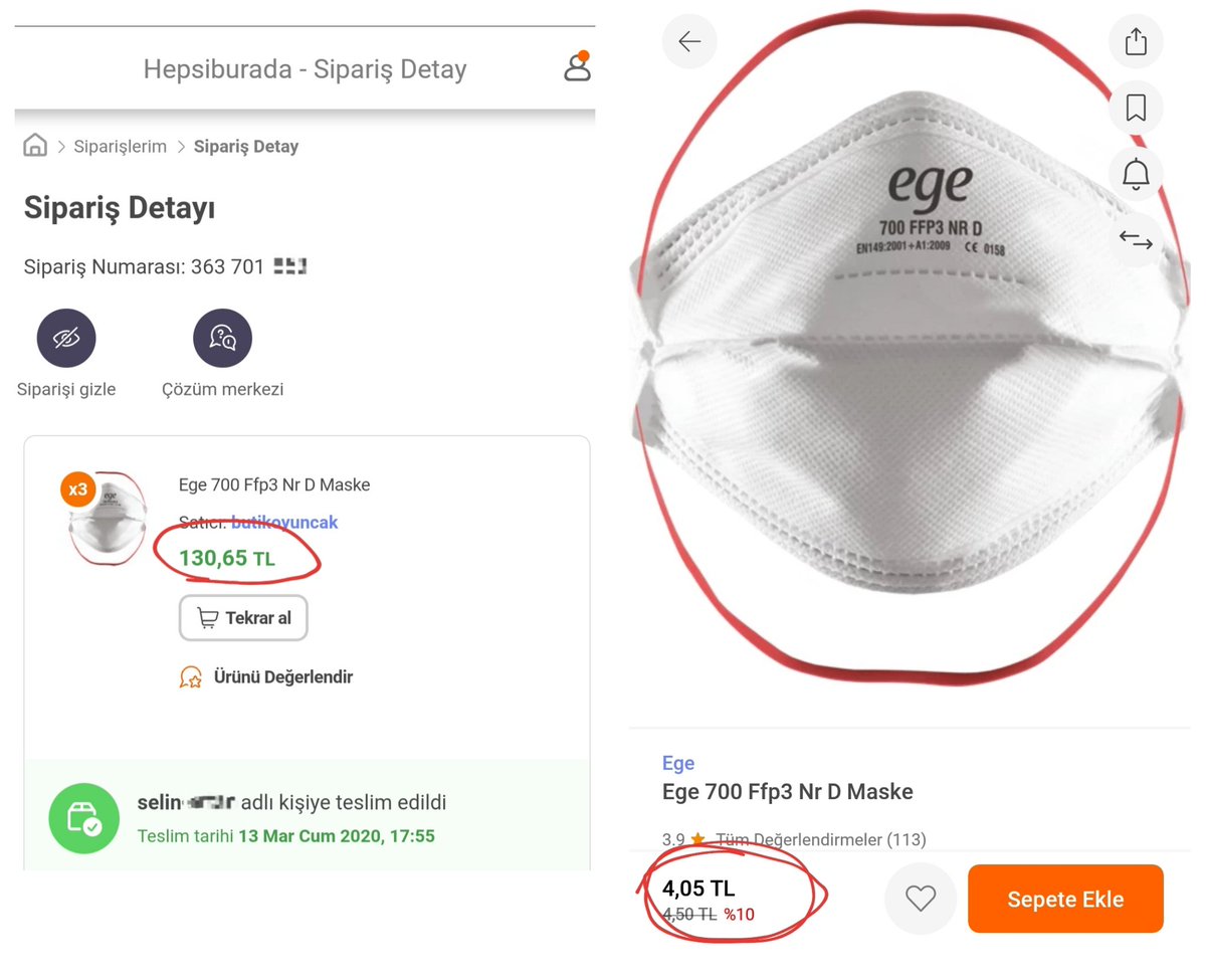 İlk fotoğraf 2020 Mart. Görmüş olduğunuz maske 44 TL. Daha sonradan 75 TL ye çıktığını net hatırlıyorum iyi ki almışız demiştik. İkinci fotoğraf 2021 Kasım. Aynı maske sadece 5 TL. İnsanlık olarak cehennemde yok olacağız. Fırsatçılığınızdan utanıyorum.
#pandemi #covid19 #maske