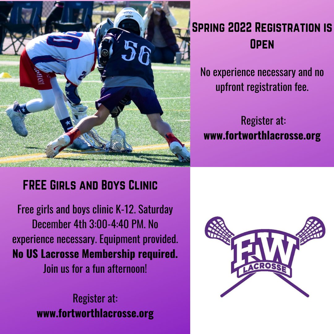 FWYLAX's tweet photo. Join Us!
December 4th: https://t.co/tF9FzV39bl

Spring Season 2022:

https://t.co/Rda50sinKE https://t.co/nFDgFe6lwF