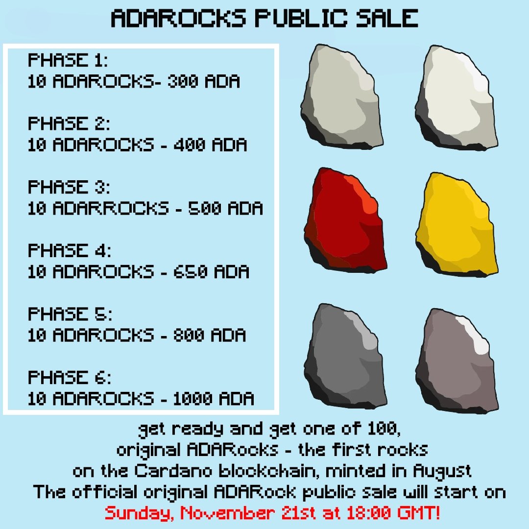 OriginalADARock's tweet photo. 🔥 Only 30 minutes left until the ADARock public sale! 🔥

#CNFT #CNFTs #NFT #Cardano $ADA https://t.co/o2P8wtWFMP