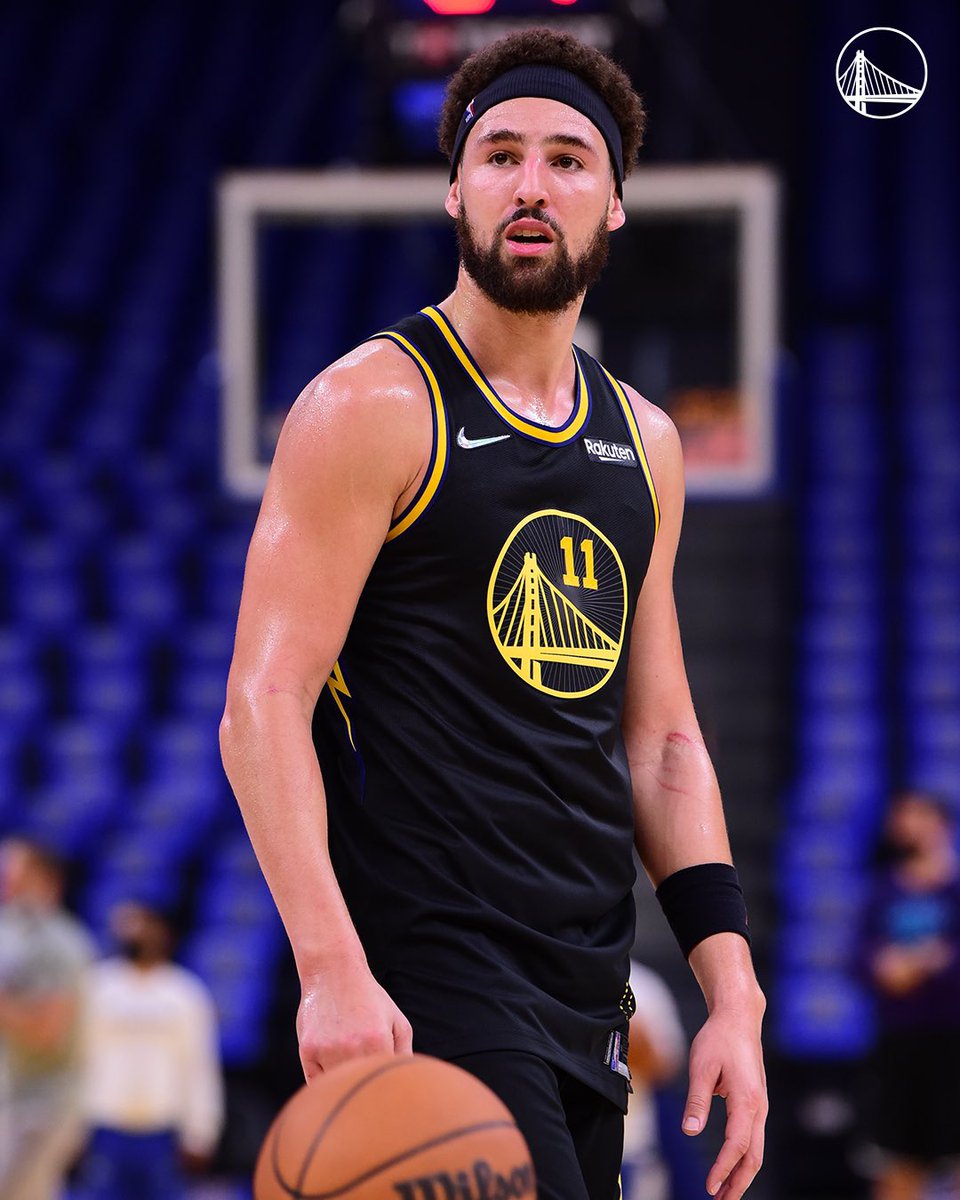 GoIdenState's tweet photo. Klay Thompson has been cleared to be a full participant in all Warriors practices 👀 https://t.co/Z8QJKbLtrh