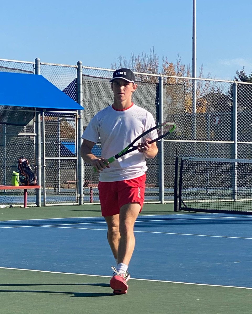 Hell of a comeback @karsenomax1 . Down a set and 4-1, Max came back for the 4-6,7-6(2),(10-6) win. Very proud my son.