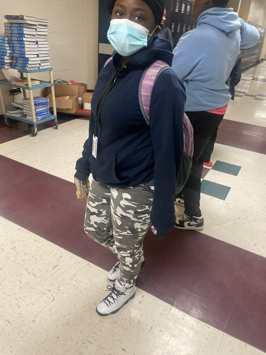 TigersNms's tweet photo. Friday was CAMO day at NMS! Our tigers were decked in this all CAMO themed day! #TigersRoar #ANewWay2Roar #PawsUp https://t.co/UDTogouNph