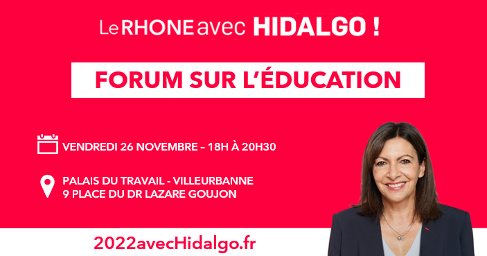 PSRhone's tweet photo. 🗣 Parce qu’il est temps de placer l’école au cœur de notre projet de société, venez prendre la parole et nous dire à voix haute ce que doit être l’éducation de demain.

📆 RDV : vendredi 26 novembre à 18h00 au Palais du Travail à Villeurbanne !

 #LaFranceAVoixHaute #Hidalgo2022 https://t.co/reJ4r1xg7d