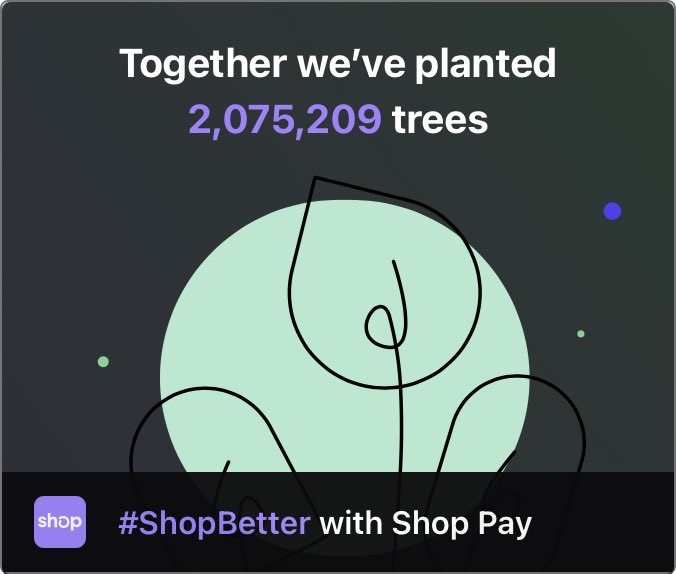 IrishLass9723's tweet photo. Don’t just shop online! Choose @Shop Pay and help our community plant trees. #ShopBetter
https://t.co/GLfvcBZy6N https://t.co/MZy603HKLR