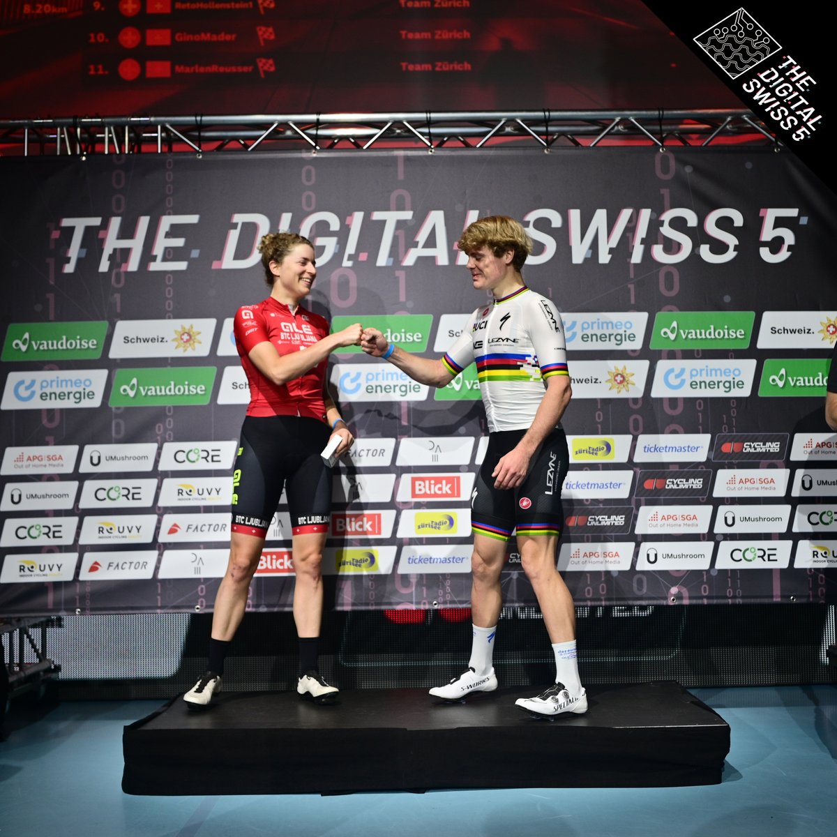 DigitalSwiss5's tweet photo. Pure digital cycling in the last race in Zurich🚀💯🚴‍♀️What a blast!
.
#digitalswiss5 #digitalcycling #zurich https://t.co/o6b9TGwm15