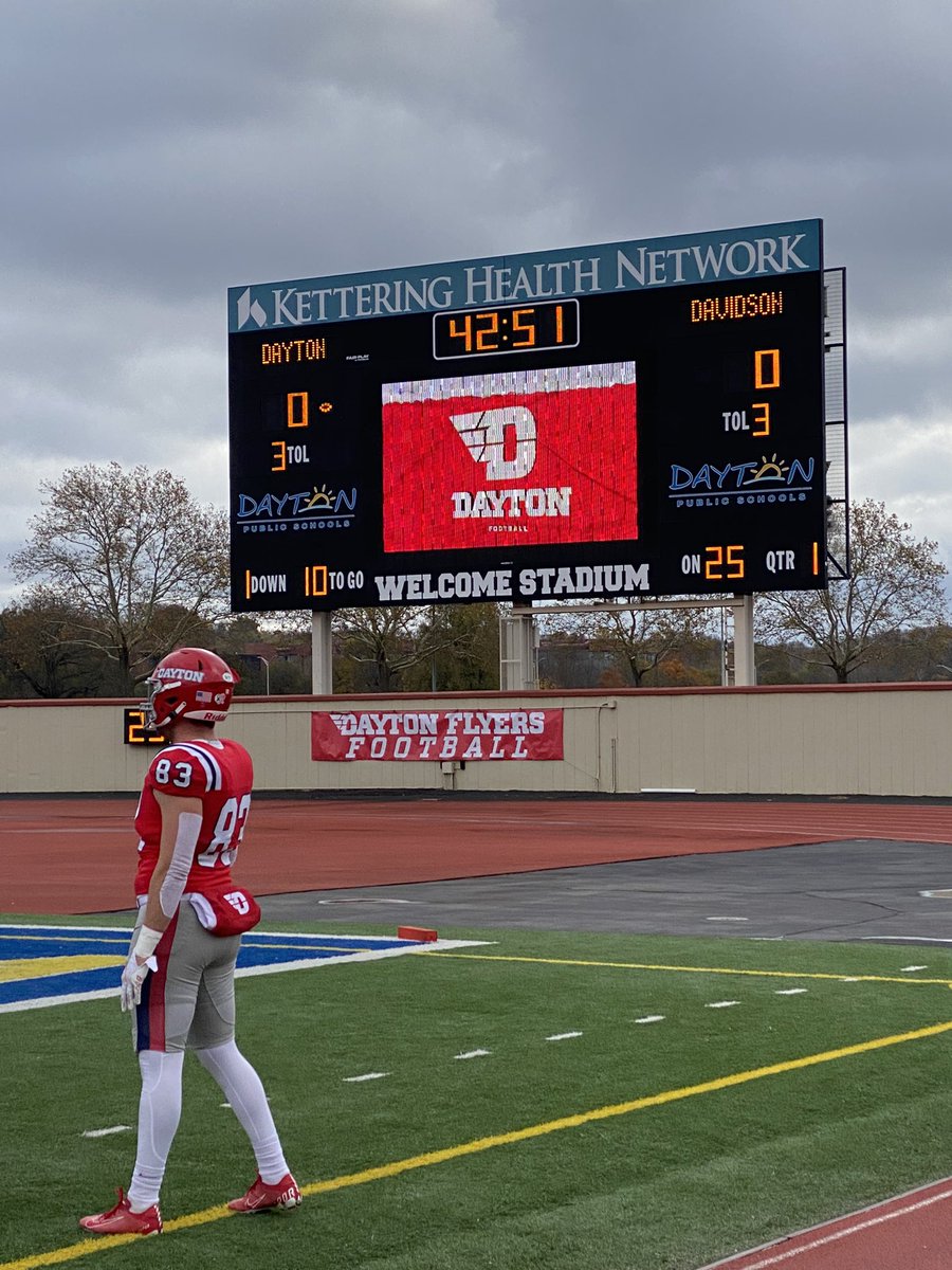 michael_boone74's tweet photo. Had a great game day visit at the University of Dayton last week. Thanks for the invite @CoachVellucci and @DaytonFootball for the invite. https://t.co/skhQfqUyck