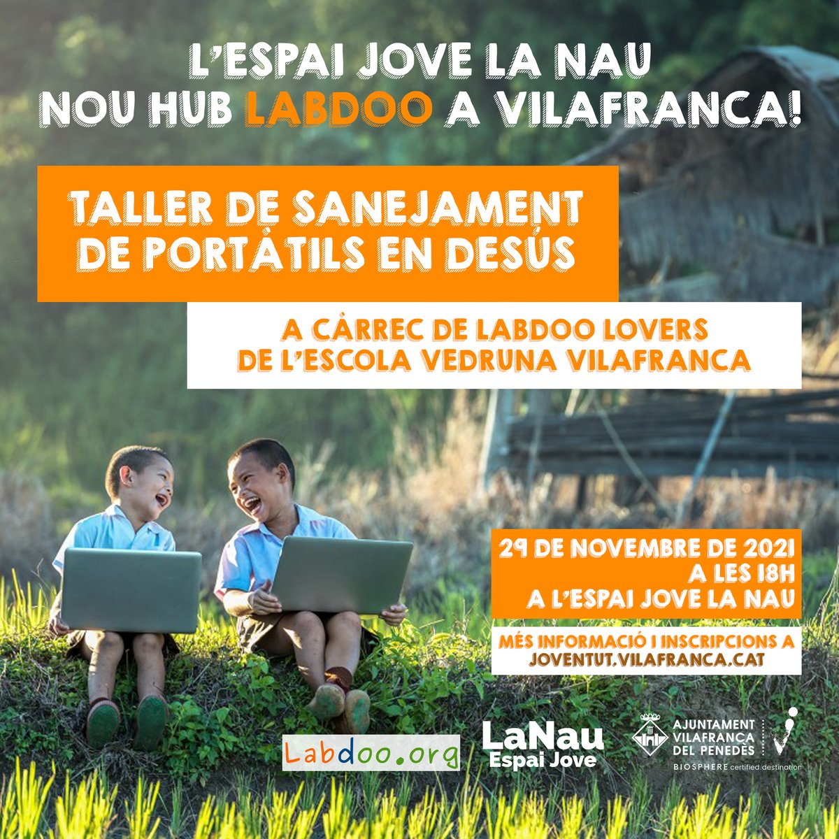 JoventutVila's tweet image. #Joventut #Vilafranca
Vols aprendre a sanejar portàtils o tauletes en desús per donar-li una segona vida? 💻💻💻💻💻
Si t'agrada la tecnologia i tens ganes de col·laborar en un projecte de voluntariat suma't a aquest projecte solidari! Necessitem persones joves!!!