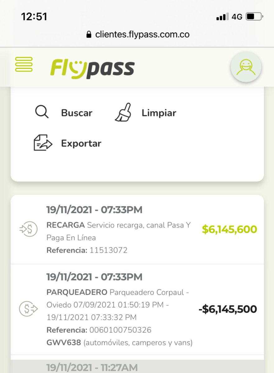 mferrerh1's tweet photo. @FlypassColombia requiero la devolución inmediata de este cargo que obviamente es un error https://t.co/iX8bFCr2yc