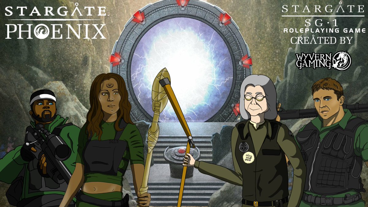 CtrlAltCrit (@ctrlaltcrit) on Twitter photo Get Hype! The Midseason Binge of #StargatePhoenix featuring the #stargaterpg by <a href="/WyvrenGaming/">Wyvern Gaming</a> starts at 2pm cst and ends with the premier of Episode 5 at 6pm cst! Join SGP13 as they traverse the galaxy with adventure around every corner! Get Hype! The Midseason Binge of #StargatePhoenix featuring the #stargaterpg by <a href="/WyvrenGaming/">Wyvern Gaming</a> starts at 2pm cst and ends with the premier of Episode 5 at 6pm cst! Join SGP13 as they traverse the galaxy with adventure around every corner!