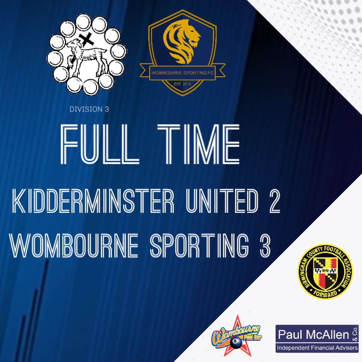 The lads put in a big shift to come from 2-1 down and get the win. Goals from Man of the Match <a href="/t_mmason/">Tom</a> ⚽️⚽️ (including a stoppage time winner) and <a href="/JReynolds165/">James Reynolds</a> ⚽️