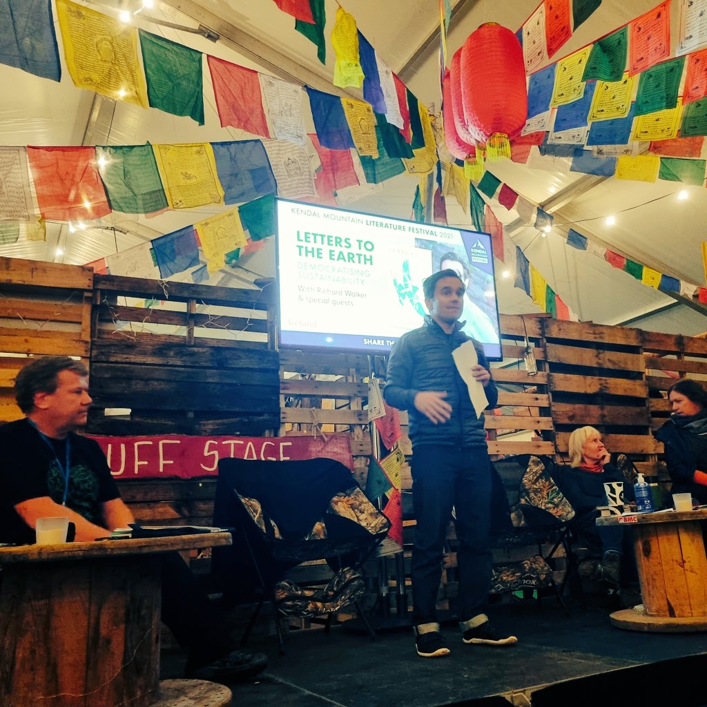 Sarisher_Mann's tweet photo. Epic time @kendalmountain this week. Highlights include premiere of our #Greenland @GROUNDTRUTHGear Exped film, @nimsdai incredible tenacity, @icelandrichard on #sustainablebusiness leadership & a sunrise hike in @lakedistrictnpa this morning. #ExploreProtect https://t.co/EyD65eCBr3