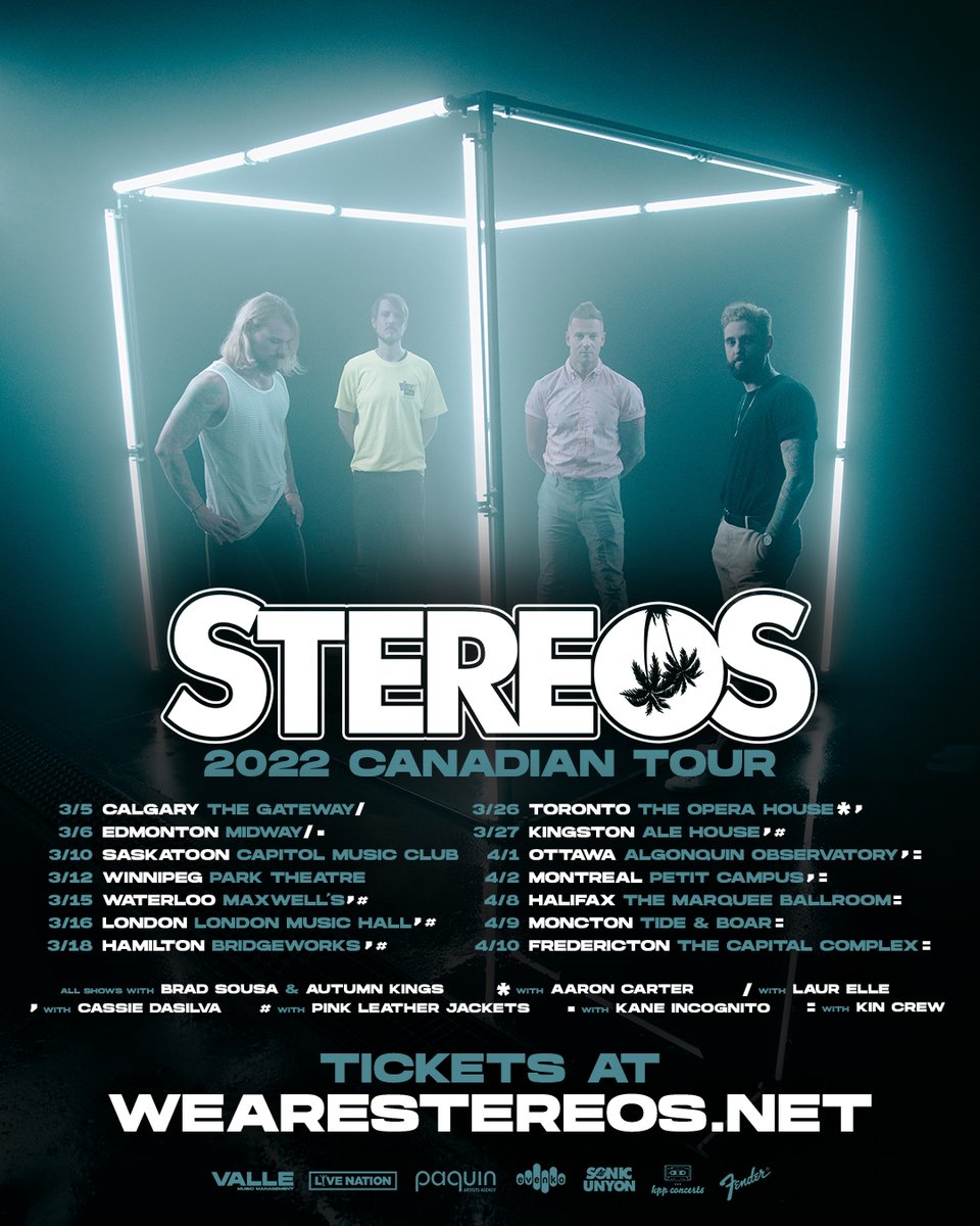 wearestereos's tweet photo. 🚨CANADA!!!🚨 
Our first tour in over ten years. It’s been way too long, see you all soon 💎🚐 Tickets go on sale tomorrow @ 10am local time. Use code: THRILLS to grab them first! https://t.co/U7KU44wvY4
