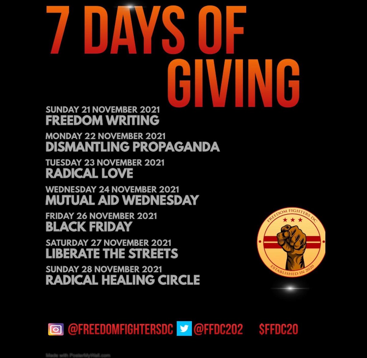 Over the course of this week, we will be taking each day to focus on an aspect of abolition with various community events, in coalition with a number of local organizations.