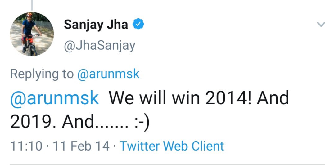 LloydMathias's tweet photo. Why I take my friend Sanjay Jha’s predictions with fistfuls of salt… https://t.co/g6GZyNhDmt