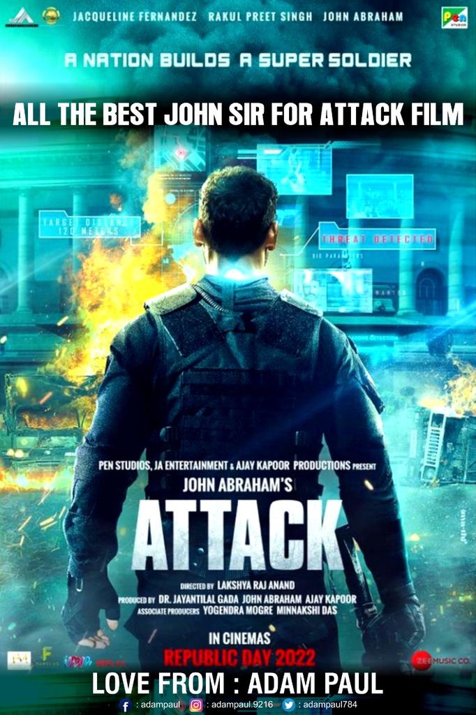 AdamPaultweets's tweet photo. After @satyamevjayate2 really waiting for #Actionfull @TheJohnAbraham sirs movie @Attack @LakshyaRajAnand @penstudios @johnabrahament @minnakshidas mam @TheJafcians @JohnAbrahamCLUB @asadnawaz94 @JohnAbrahamCLUB https://t.co/r1vCDoYfFe