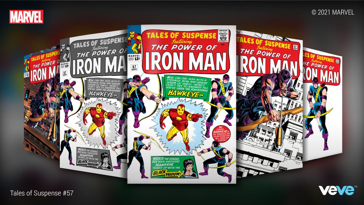 The First Appearance of Hawkeye!

<a href="/Marvel/">Marvel Entertainment</a>’s Tales of Suspense #57 includes VeVe Exclusive Rare &amp; Ultra Rare covers by Mike McKone and Israel Silva. Drops Tues, 23 Nov. at 8AM PT. Fully readable, 5 variant blind box.

#MARVELxVeVe