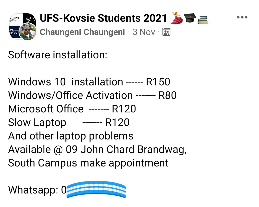 To those students who will be going to varsities next year & don't know how they will survive financially, here is an example of how I survive financially as a student 👇❤️💯. 👇Services available (Bloemfontein), should you need one👇