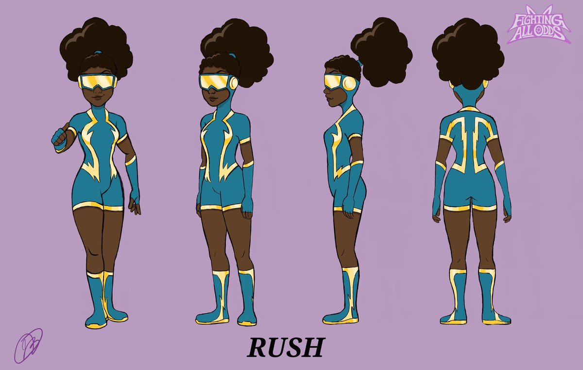 FightingAllOdds's tweet photo. We are excited to announce a new member of our cast.
Please welcome the ever so talented @shakyradunn as Amara/Rush
#voiceactor #superhero #fightingallodds #superseded #characterdesign #cartoon https://t.co/lZo4C1WLYh