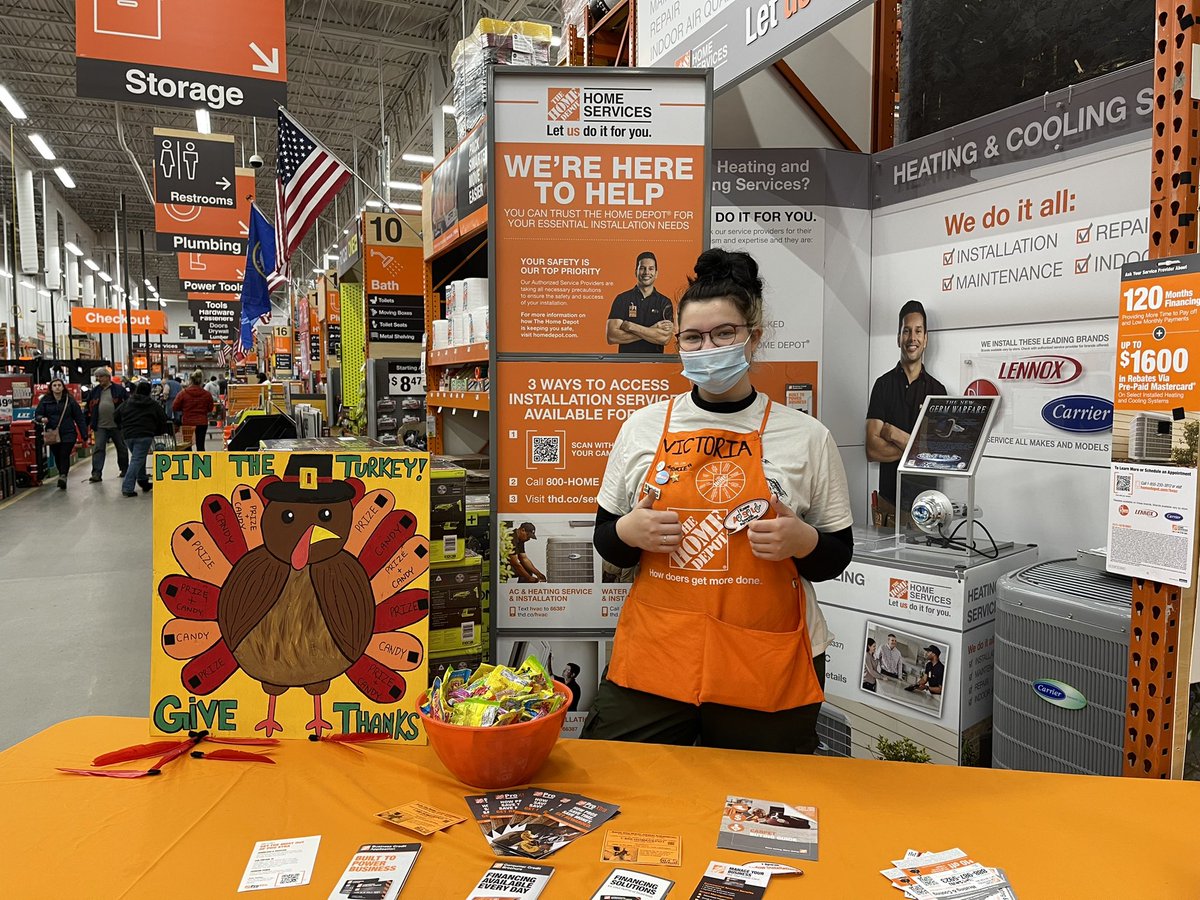 Pin the turkey 🦃 with Torie and learn about some services we offer. #Homeservices #Leads #Hvac #homedepot2810 <a href="/THDCharles/">Charles Clark</a> <a href="/wolff1012016/">Ashley</a> <a href="/JenLien34/">Jennifer Lien</a> <a href="/JenLien34/">Jennifer Lien</a> <a href="/jeffreyTNyberg/">Jeffrey T Nyberg</a> <a href="/belford_melissa/">Melissa Beth Belford</a>