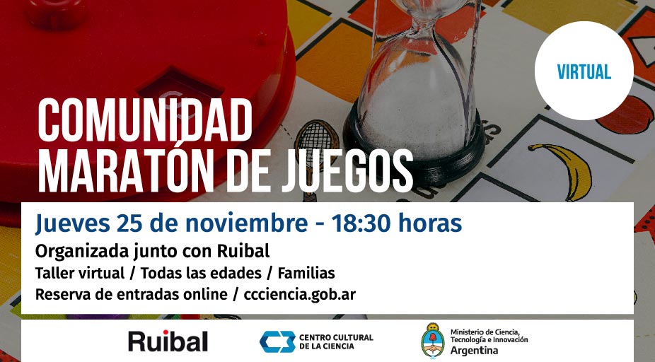 La comunidad maratón de juegos cierra su ciclo 2021 con un último encuentro dedicado a uno de los juegos más emblemáticos y divertidos: el TUTTI FRUTTI, esta vez en su versión online.
¿Te sumás? Anotate acá: shorturl.at/fmyAN

Actividad organizada junto a <a href="/RuibalJuegos/">Ruibal juegos</a>.