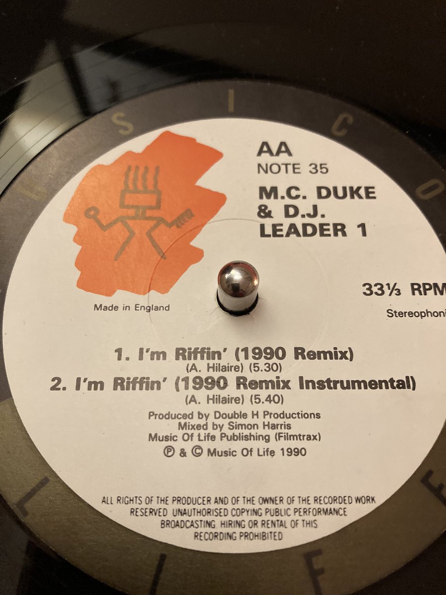 steveclarke1138's tweet photo. Had this in my head for a few days. Iโm Riffin by MC Duke, one of the powerhouse British rap tracks of back then. The remix has a nifty sample of The Model by #kraftwerk but the original had more grit.
#BritishRap #MCDuke #hiphop https://t.co/ivlay1qQX8