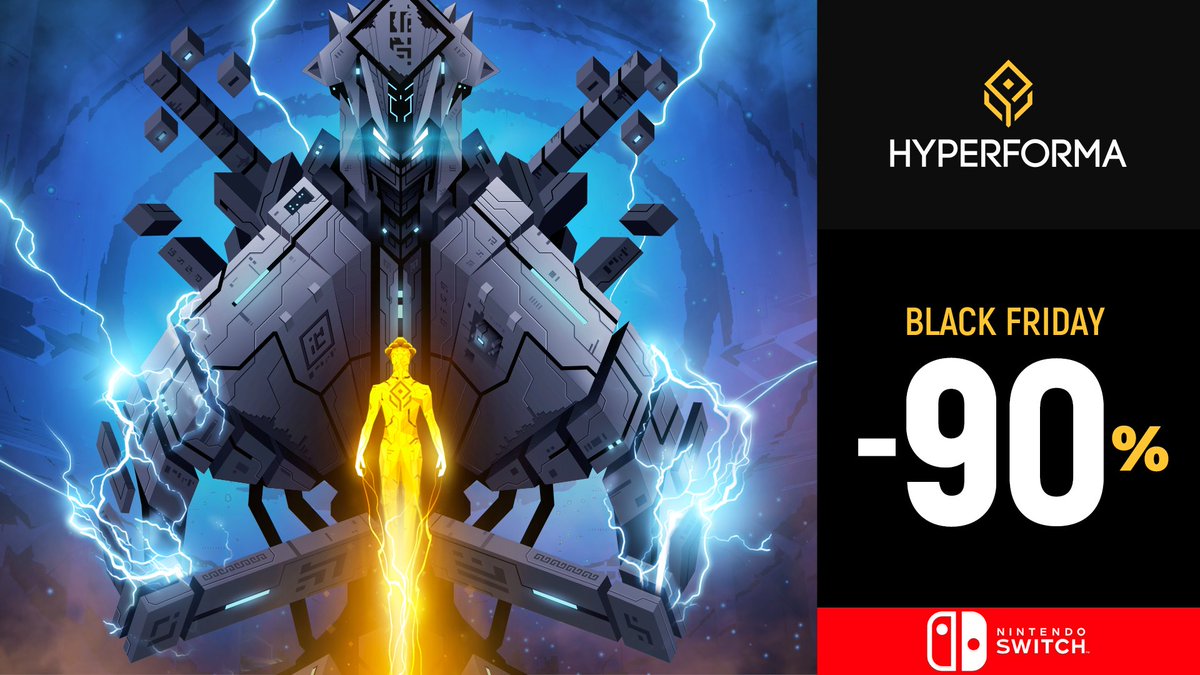 ⭐️Black Friday Sale⭐️

Get Hyperforma for your Nintendo Switch with a crazy 90% off!✨

Here's the link👇
nintendo.ru/-/-Nintendo-Sw…

Cheers!😇

#indiegame #BlackFriday #sale #NintendoSwitch #indiedev #Nintendo #discount #game #cyberpunk