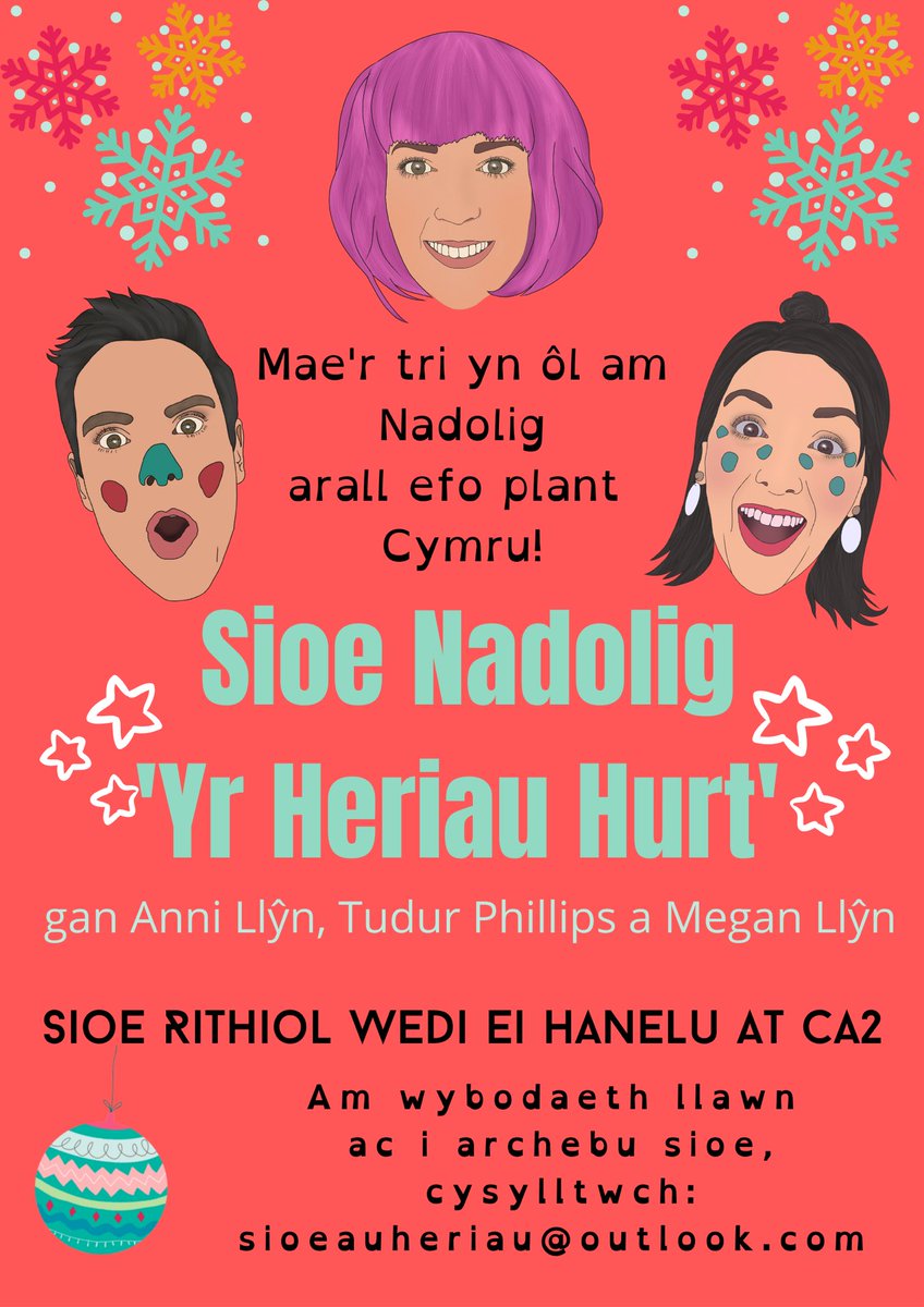 trydanni's tweet image. Dros 65 sioe wedi bwcio’n barod!!! 🤪🎄👏 🌟
Ond digon o slotiau dal ar gael yn ystod Rhagfyr felly cysylltwch os am gael Sioe Nadolig rithiol/ryngweithiol i’ch ysgol!!
🎄🎄🎄