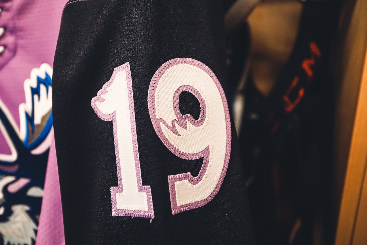 ManitobaMoose's tweet photo. Today's lavender jerseys are being auctioned off both at the game and online beginning Nov. 25th in support of @CampQualityCan 💜 https://t.co/7suT0rTdzx