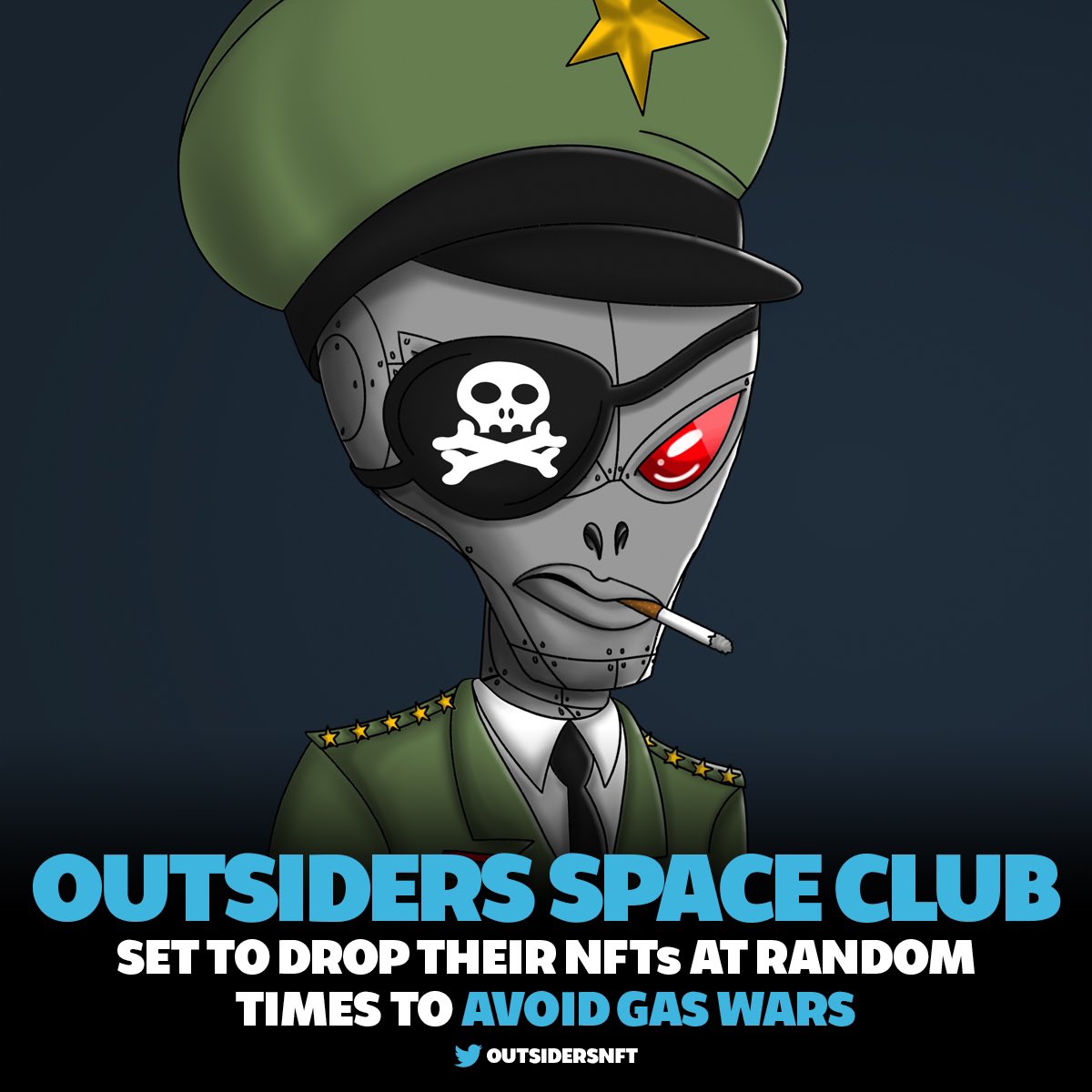 OutsidersNFT's tweet photo. Today is the day the first wave of Outsiders is here! 👽

Link to OpenSea: https://t.co/xr2uDIXb9u

#NFT #NFTs #NFTCommunity https://t.co/om5iSK7O9W