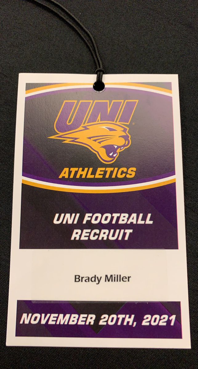 bradymiller_23's tweet photo. Thank you @Coach_Brookins  and @CoachMarkFarley for an amazing game day visit! Great win for the Panthers! @UNIFootball https://t.co/6nbpaAUykf