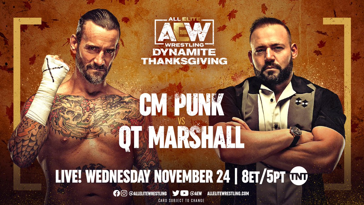 Punk vs Marshall AEW Dynamite Thanksgiving 