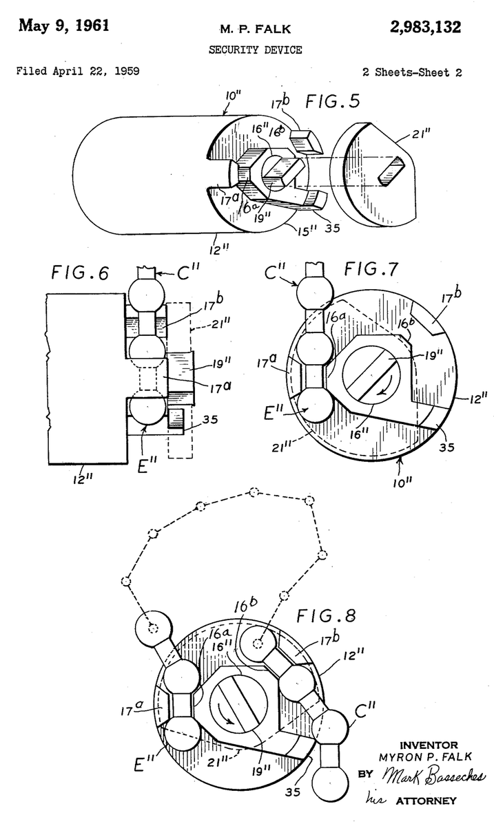 lfisk's tweet photo. Saw this Ilco patent for a chain lock while doing research. Thought the chain looked wimpy, probably was never made/sold. Then I came across this Ebay sale for some😱 Can't imagine anyone using this to lock something up... https://t.co/sE5xaXTUAN https://t.co/j9IytYs8J4 https://t.co/1nFxBWk581