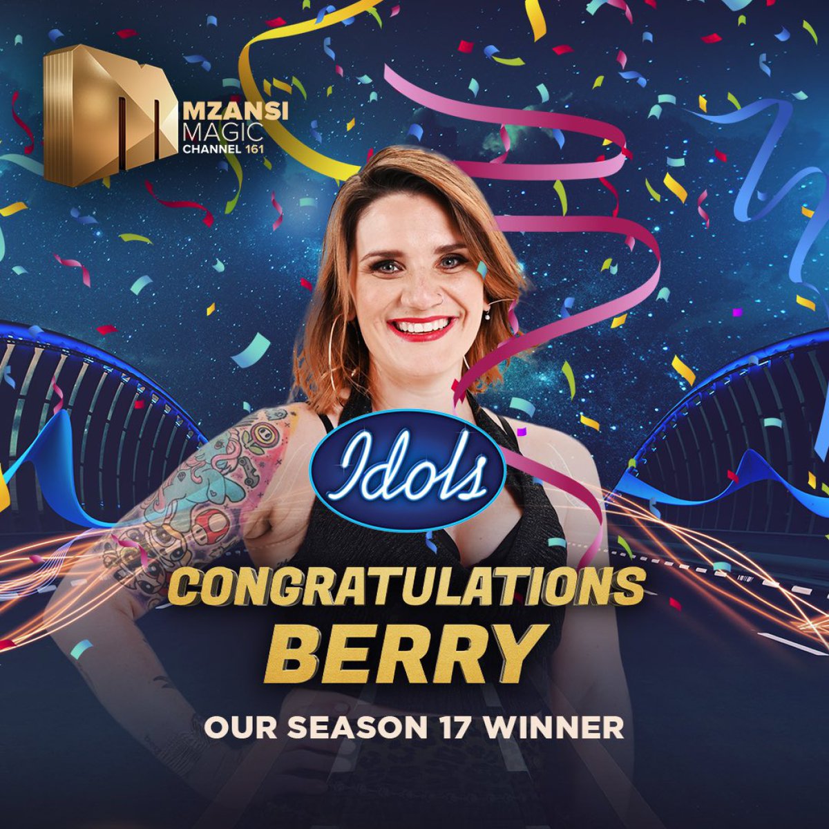 ProVerbMusic's tweet photo. Congratulations to your @idolssa season 17 Winner Berry! #IdolsSA https://t.co/bAmvNvX7FG