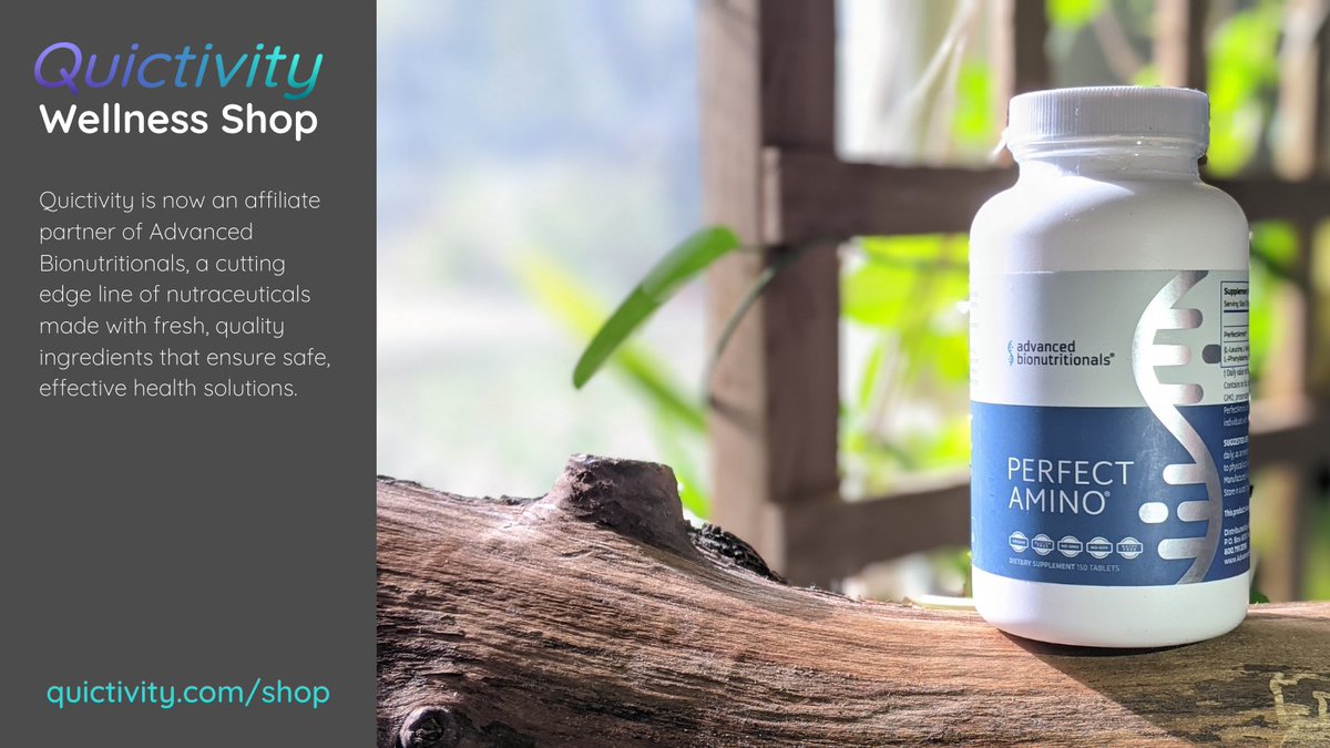 We're now an Advanced Bionutritionals affiliate! Optimizing how your body maintains #lean muscle mass is just as important as getting in quick #workouts regularly. Check out Quictivity.com/shop &amp; learn about #PerfectAmino. Make sure to sign up for our Quictivity.com/beta!