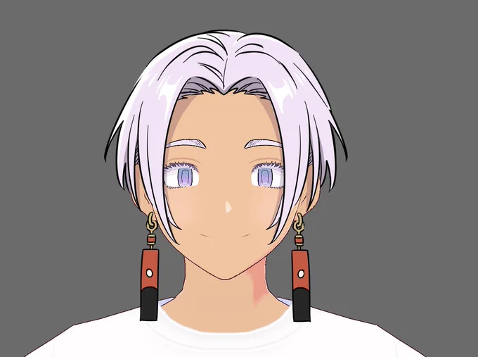 顔だけいじって満足してしまった…髪の毛は後から描き込んでる髪の毛作るまで頑張れなかった 