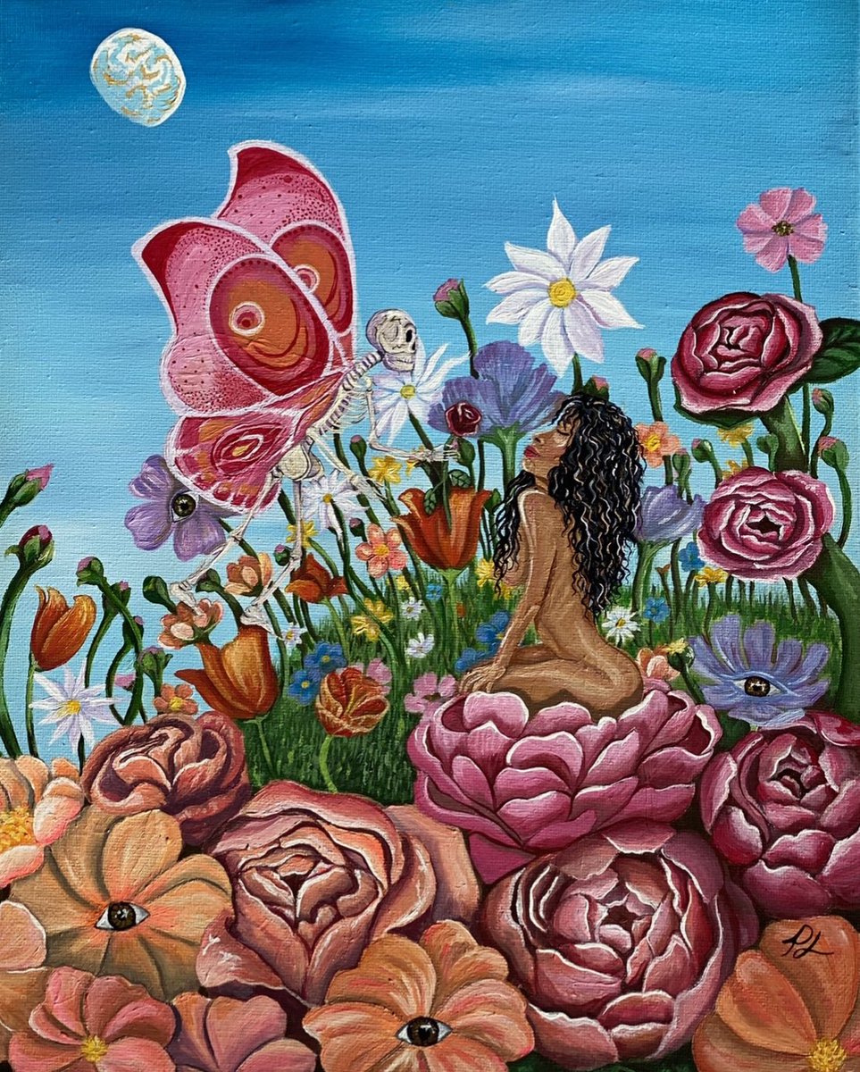 ArtePorLola1's tweet photo. “With Death comes Rebirth” Acrylic on Canvas 2020 https://t.co/iPfSsn0BLG