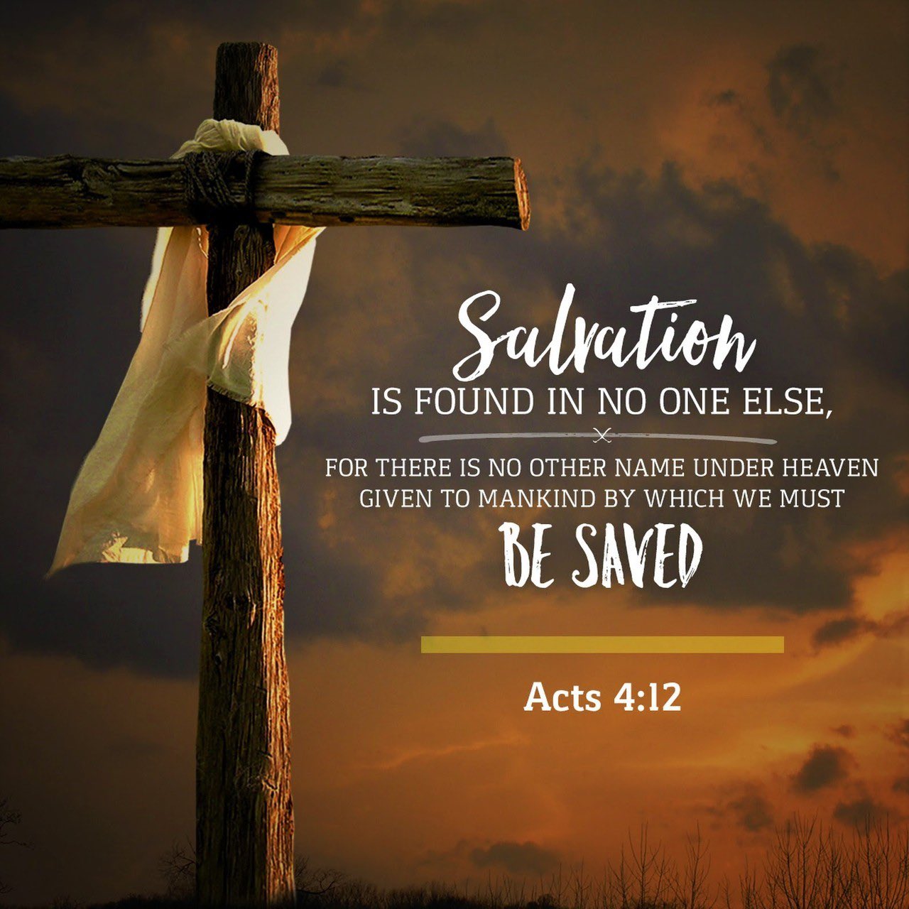 Verse of the day on twitter acts 4 12 and there is salvation in no