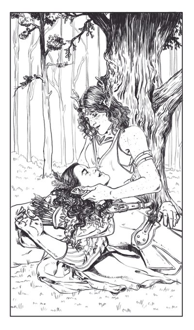 "Like the dawn, you broke the dark and my whole earth shook. I was sleeping in the garden when I saw you at last, at last" #vexleth #criticalrolefanart 