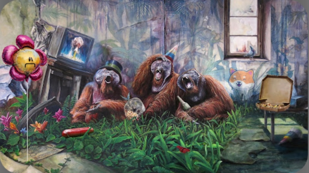 The Big Laugh. What do you think they are laughing at?
One of the minted #nftart from the community

We are LIVE grab your NFT now and don't miss out on this huge project.
acrylist.io
Join our discord:
discord.gg/6xTJu9jya9

#NFTs #art #ETH #opensea #NFTCommmunity