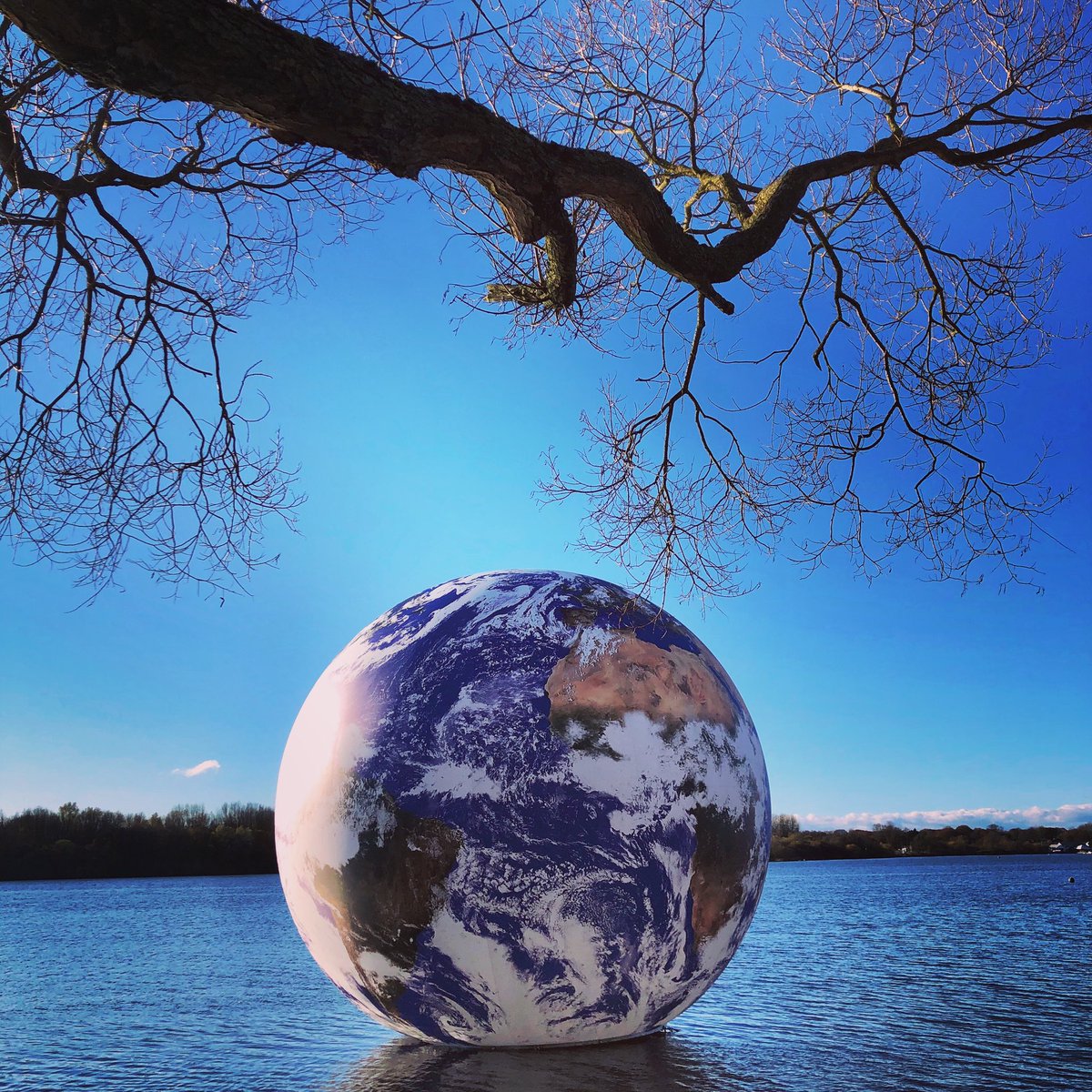 Another triumph for <a href="/thingsthatgoon1/">thingsthatgoonthings</a> (@mrsthedough &amp; @jude_jagger) over at Pennington Flash - #FloatingEarth by <a href="/lukejerram/">Luke Jerram</a> #wigan