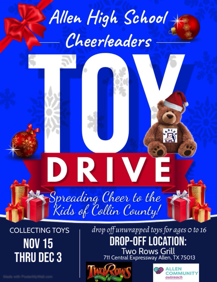 Don’t forget to bring an unwrapped toy!