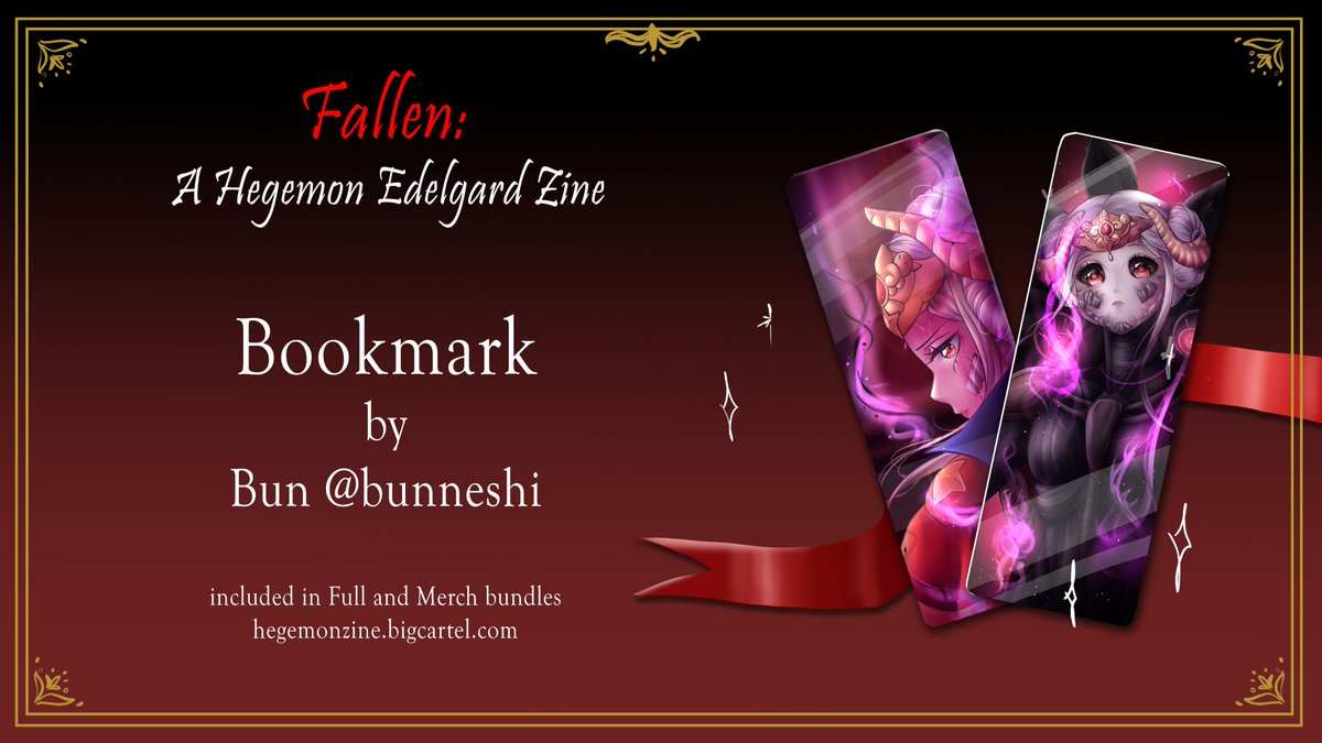 🖤MERCH SPOTLIGHT🖤

Today's featured merch item is a two-sided bookmark, illustrated by @bunneshi!