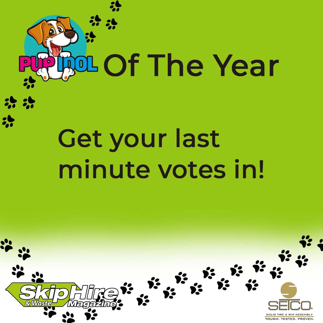 SkipHireMag's tweet photo. 🚨 Last reminder to cast your vote

Vote for who you want to be Pup Idol of the year by clicking the link below👇

https://t.co/gp220X9Vkz 

The vote closes tonight at midnight 

#Votenow #dog #SHWM #lastminute https://t.co/zwULwTIBEU