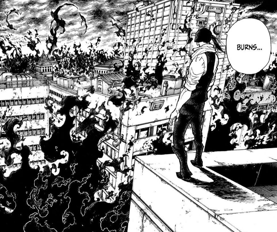 GodofCalamity91's tweet photo. #FireForce291 spoiler 

Fire force is getting better and better by the chapter, this is giving me endgame vibes how they all lost and the villains won, I can’t wait for the next chapter 🔥 https://t.co/zi0bqSdxAs