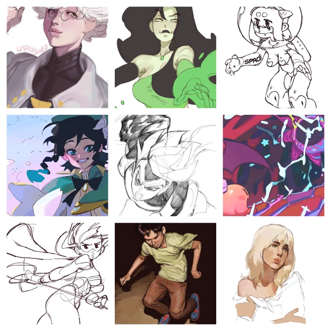 Anyway, I've added another pack to the site! This time it's sketches, doodles and scrapped paintings that either previously haven't been released anywhere publicly or have since been deleted! 