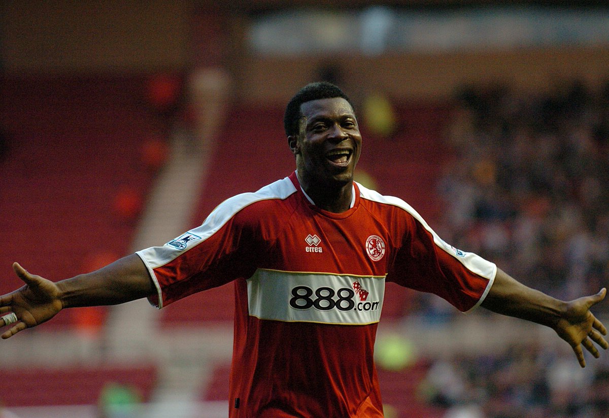 Squawka's tweet photo. Happy 39th birthday to the top-scoring Nigerian in Premier League history:

◉ 252 games
◉ 95 goals
◉ 26 assists
◉ 4 hat-tricks

Happy birthday, Yakubu. 🇳🇬 https://t.co/W3Es3H5AQf