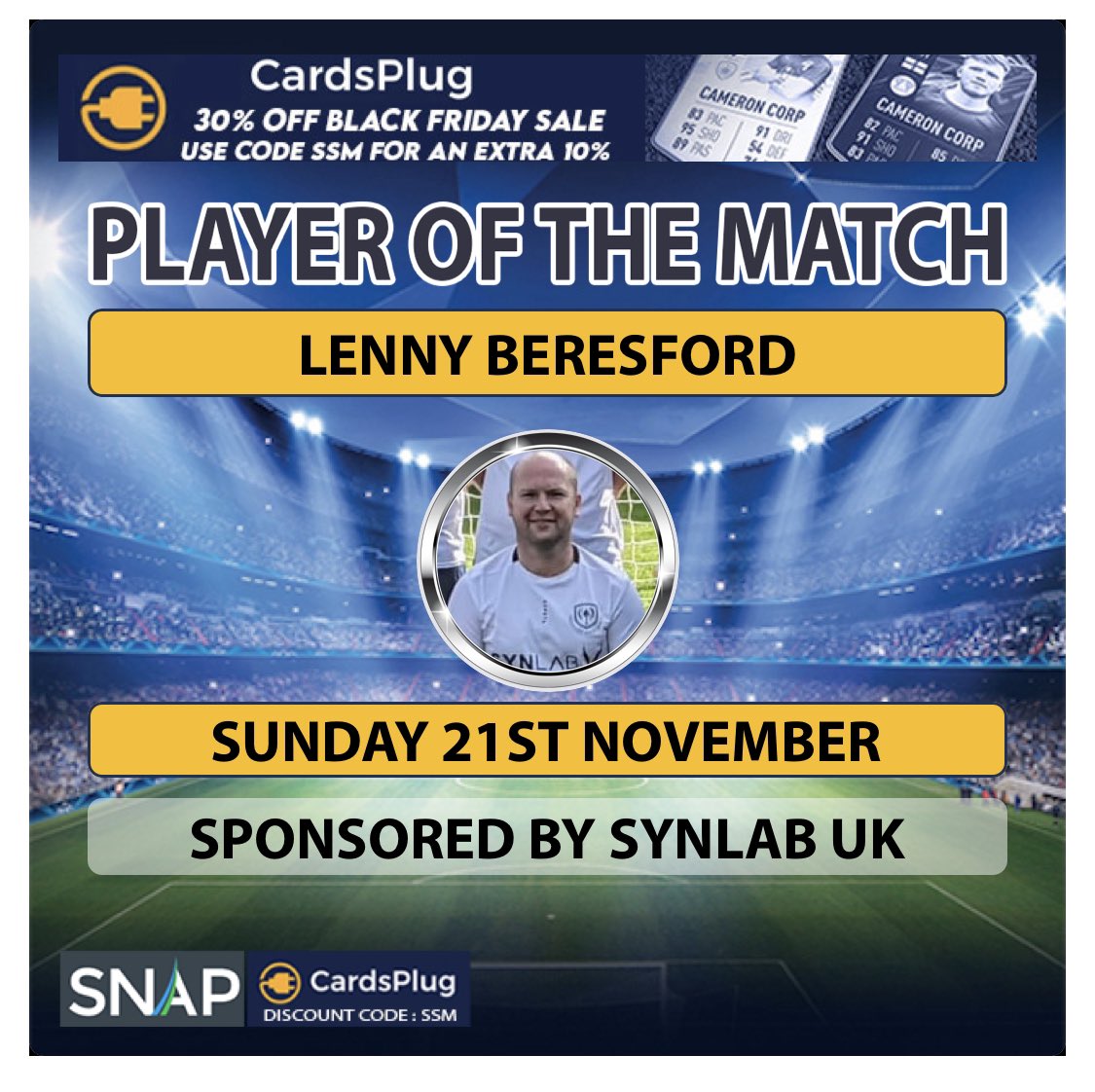 YeoviltonVetsFC's tweet photo. Today’s @SYNLAB_UK man of the match goes to Lenny Beresford who had a great game at centre half, Marshalling the back line and without him it could have been a very different game. Well played Leonard. #mom #whites #yvfc #SFA #legends #veterans #grassroots #sundayleague #football https://t.co/qu7UaToIO5