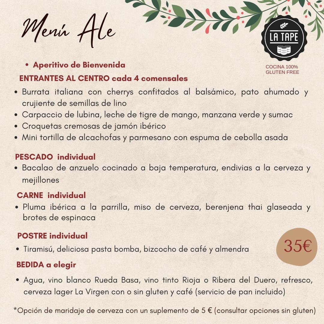 🍻🍽️¡Ya están aquí nuestros menús de navidad para grupos y empresas! ¿lo mejor? 100% #glutenfree disponibles previa reserva mirad que pinta tienen 🤤🥂 ¿te apuntas? mtr.cool/lcesmhvshi